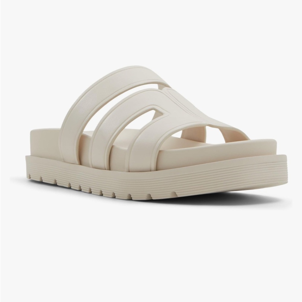 Call It Spring Cream Slide Sandals